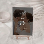 Minimalistische moderne fototafel nummervoor kaart