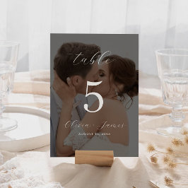 Minimalistische moderne fototafel nummkaart kaart