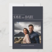 Minimalistische moderne fototrouw  save the date (Voorkant)