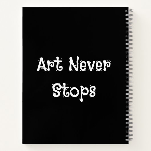 Minimalistische moderne funky script aangepaste sc notitieboek (Achterkant)