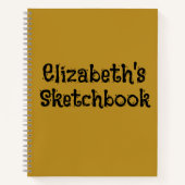 Minimalistische moderne funky script custom schets notitieboek (Voorkant)