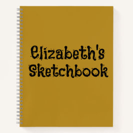 Minimalistische moderne funky script custom schets notitieboek