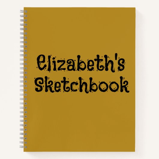 Minimalistische moderne funky script custom schets notitieboek (Voorkant)