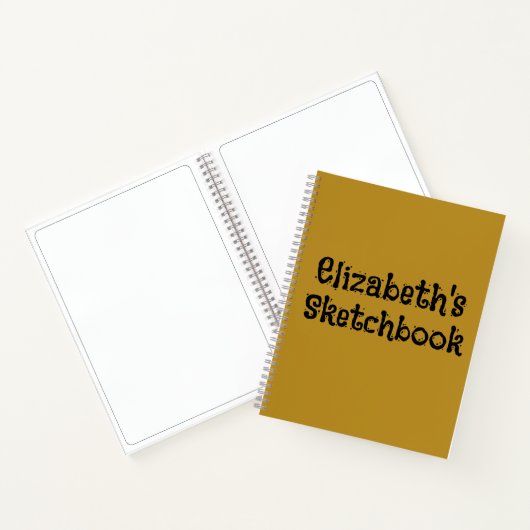 Minimalistische moderne funky script custom schets notitieboek (Binnen)