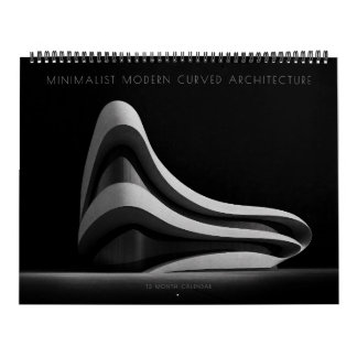 Minimalistische moderne gebogen architectuur kalender