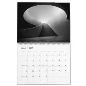 Minimalistische moderne gebogen architectuur kalender (Mar 2027)