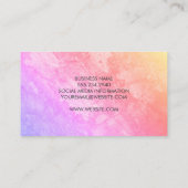 Minimalistische moderne gegraveerde textuur visitekaartje (Achterkant)