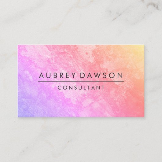 Minimalistische moderne gegraveerde textuur visitekaartje (Voorkant)