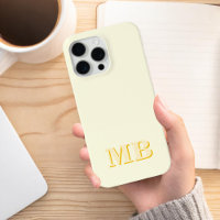 Minimalistische moderne gele initiële monogram