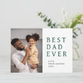 Minimalistische moderne gelukkige vaders dag 1 fot feestdagenkaart (Staand voorkant)