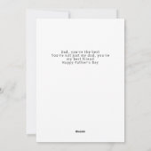 Minimalistische moderne gelukkige vaders dag 1 fot feestdagenkaart (Achterkant)