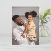 Minimalistische moderne gelukkige vaders dag 1 fot feestdagenkaart (Staand voorkant)