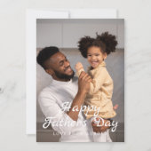 Minimalistische moderne gelukkige vaders dag 1 fot feestdagenkaart (Voorkant)