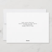 Minimalistische moderne gelukkige vaders dag 1 fot feestdagenkaart (Achterkant)