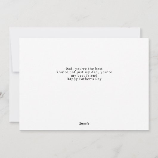 Minimalistische moderne gelukkige vaders dag 1 fot feestdagenkaart (Achterkant)