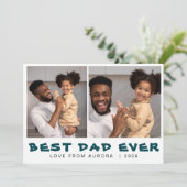 Minimalistische Moderne Gelukkige Vaders Dag 2 Fot Feestdagenkaart (Staand voorkant)