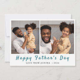 Minimalistische Moderne Gelukkige Vaders Dag 2 Fot Feestdagenkaart