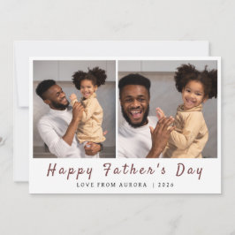 Minimalistische Moderne Gelukkige Vaders Dag 2 Fot Feestdagenkaart