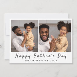 Minimalistische Moderne Gelukkige Vaders Dag 2 Fot Feestdagenkaart