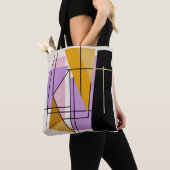 Minimalistische moderne geometrische driehoeken st tote bag (Dichtbij)