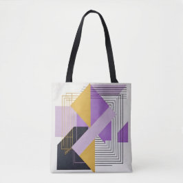 Minimalistische moderne geometrische elementen sti tote bag