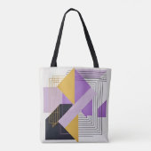 Minimalistische moderne geometrische elementen sti tote bag (Achterkant)