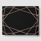 Minimalistische moderne geometrische faux Roos gou Gastenboek (Achterkant)