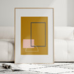 Minimalistische moderne geometrische mosterd uit h poster<br><div class="desc">Voeg een vleugje sophisticatie toe aan uw ruimte met dit minimalistische poster voor moderne abstracte kunst uit het midden van de eeuw. Met gedurfde geometrische vormen in mosterdgeel, roze en marine, legt dit ontwerp de strakke lijnen en het retro gevoel van de esthetiek van het midden van de eeuw vast....</div>