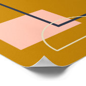 Minimalistische moderne geometrische mosterd uit h poster (Hoek)