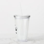 Minimalistische Moderne Gepersonaliseerde Bachelor Acryl Drinkbeker (Links)