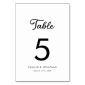 Minimalistische moderne gepersonaliseerde bruiloft kaart (Voorkant)