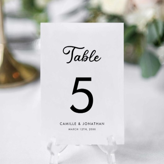 Minimalistische moderne gepersonaliseerde bruiloft kaart