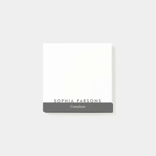 Minimalistische moderne gepersonaliseerde post die post-it® notes (Voorkant)