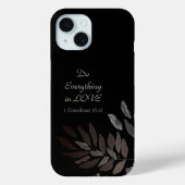 Minimalistische moderne geschrift zwart groen blad Case-Mate iPhone case (Achterkant)