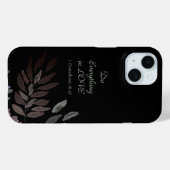 Minimalistische moderne geschrift zwart groen blad Case-Mate iPhone case (Achterkant (horizontaal))
