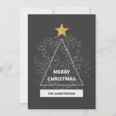 Minimalistische moderne Glitter Star-foto Feestdagenkaart (Voorkant)