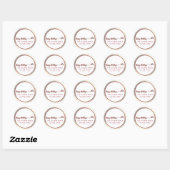 Minimalistische moderne gouden rode script Prettig Ronde Sticker (Vel)