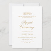 Minimalistische moderne gouden script Baby Aqiqah  Kaart (Voorkant)