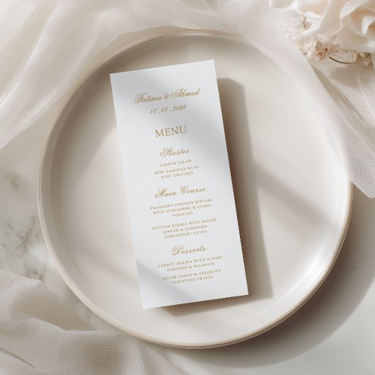 Minimalistische moderne gouden stijlvolle script b menu