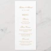Minimalistische moderne gouden stijlvolle script b menu (Voorkant)