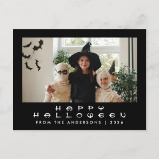 Minimalistische Moderne Griezelen Fijne Halloween Feestdagenkaart