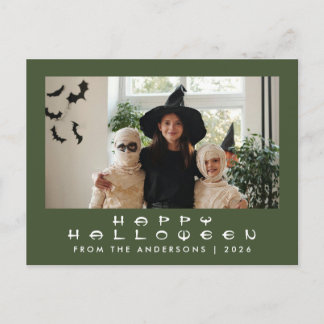 Minimalistische Moderne Griezelen Fijne Halloween Feestdagenkaart