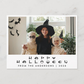 Minimalistische Moderne Griezelen Fijne Halloween Feestdagenkaart