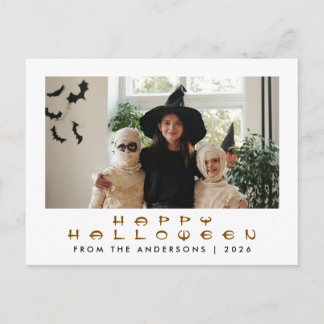 Minimalistische Moderne Griezelen Fijne Halloween Feestdagenkaart