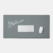 Minimalistische moderne grijze gepersonaliseerde s bureaumat (Keyboard & Muis)