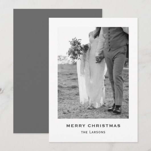 Minimalistische moderne grijze Kaart (Voorkant / Achterkant)