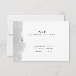 Minimalistische moderne grijze waterverfspat RSVP