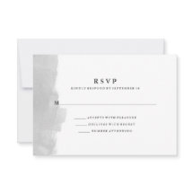 Minimalistische moderne grijze waterverfspat RSVP