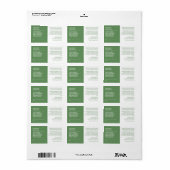 minimalistische moderne groene druppelfleslabel etiket (Full Sheet)