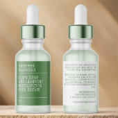 minimalistische moderne groene druppelfleslabel etiket